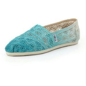 Blue Ombre Toms 5.5 Espadrille Shoes